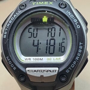 Timex Ironman Triathalon Silver/Black Digital Alarm Chrono Men's Watch